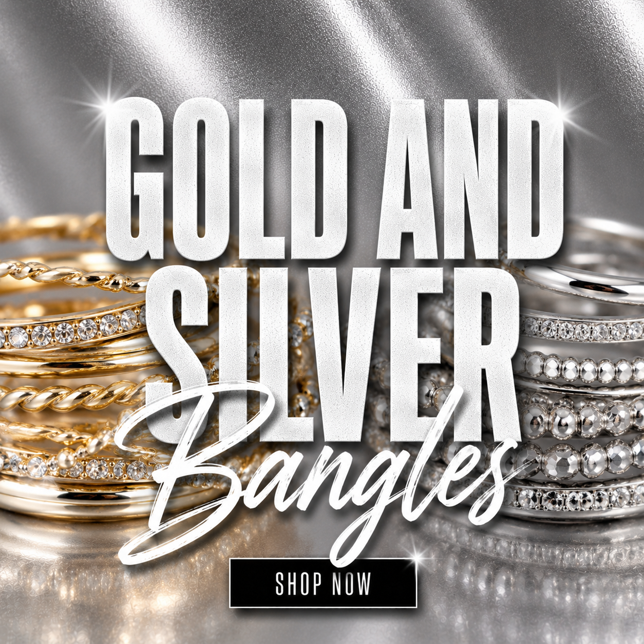 Gold and Silver Bangles