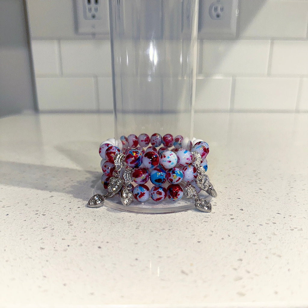Confetti Hearts Beaded