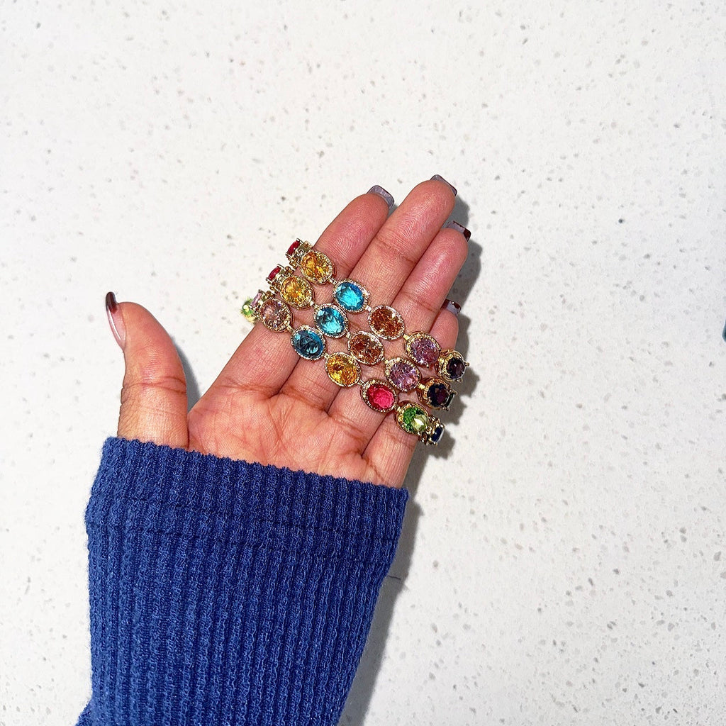 Gold Multi Colored Bracelet