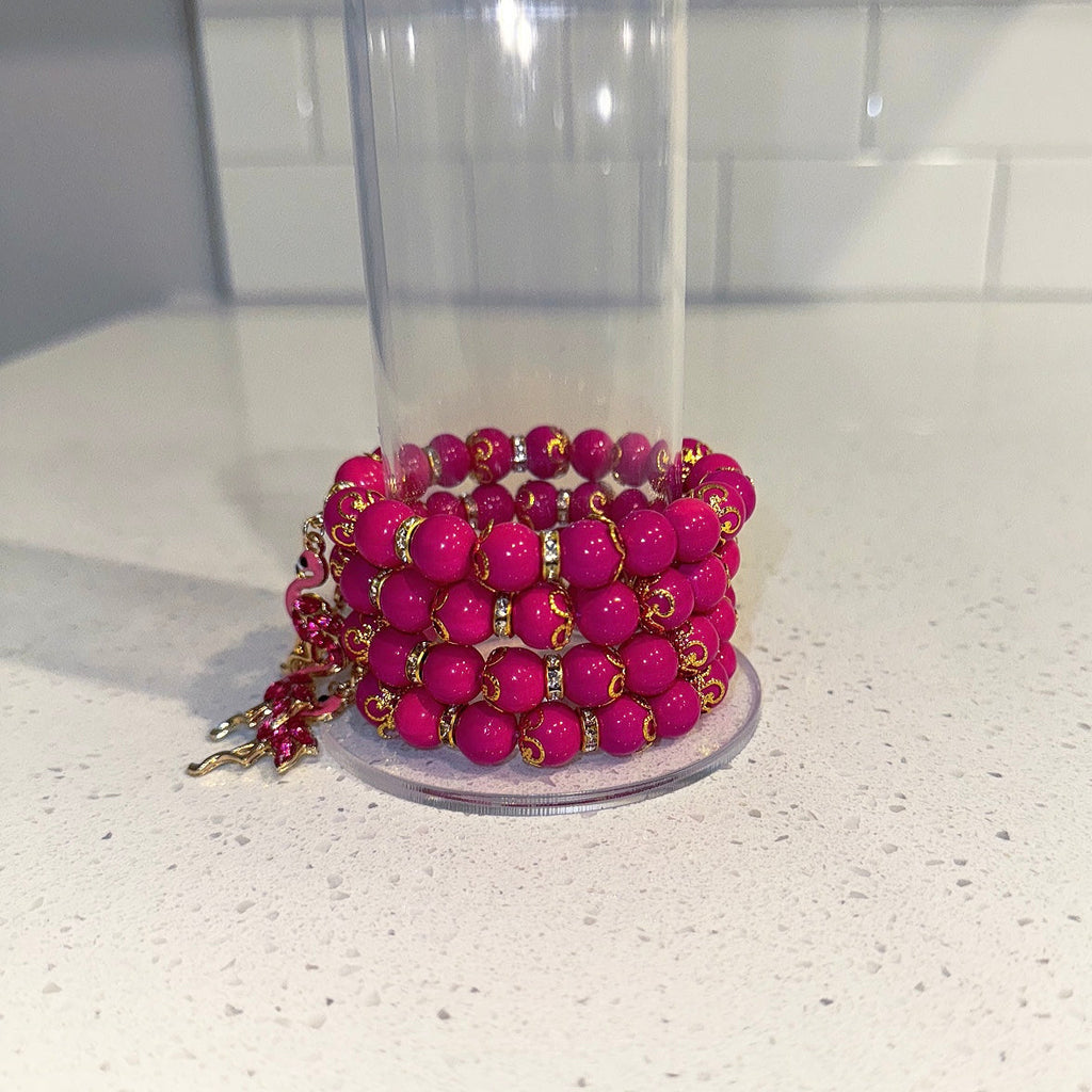 Pink Flamingo Beaded