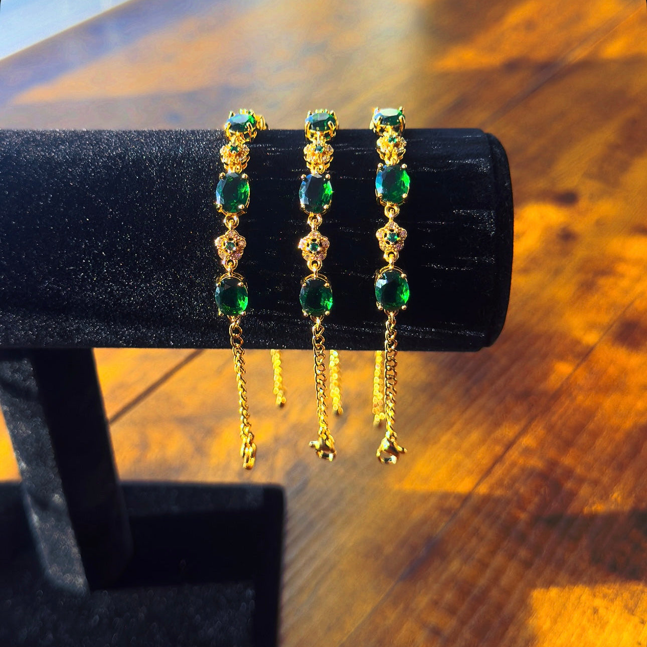 Gold and Green Bracelet
