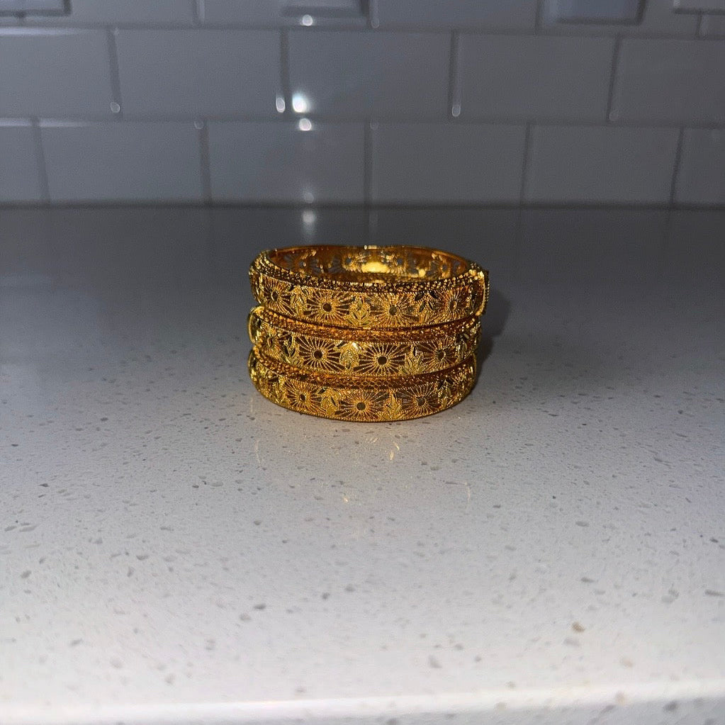 Gold Sun Dynasty Bangle