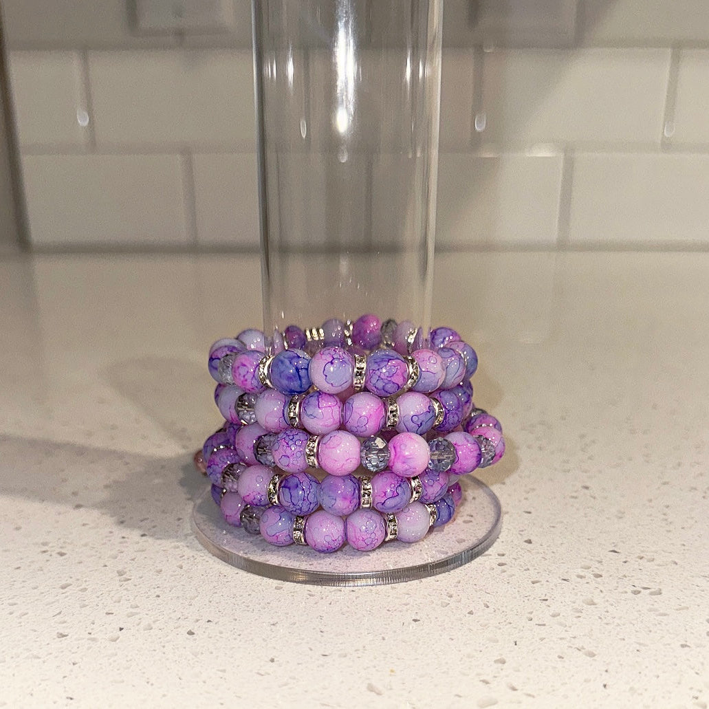 Purple Dream Teddy Beaded