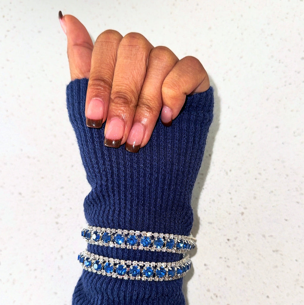 Silver and Blue Bracelet