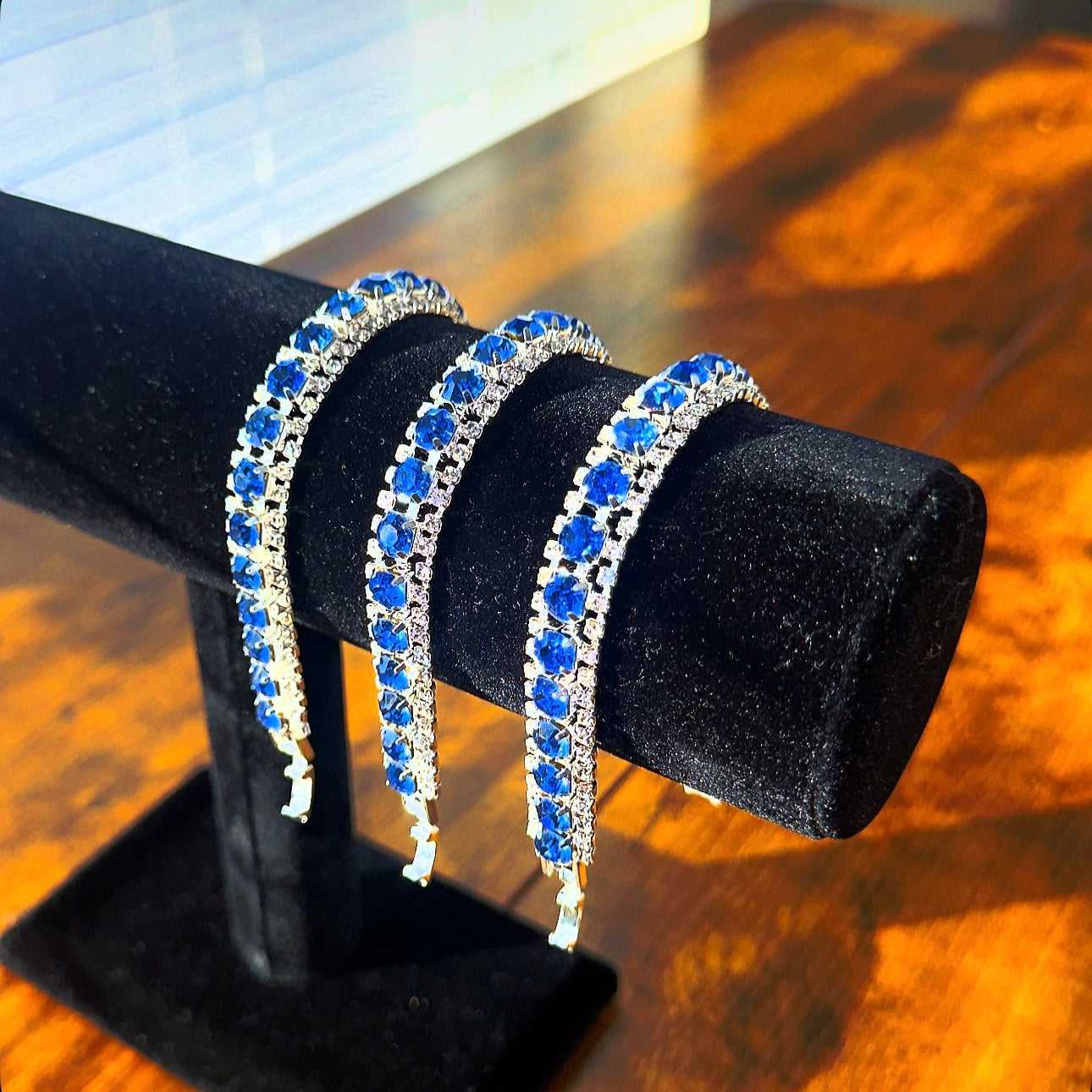 Silver and Blue Bracelet