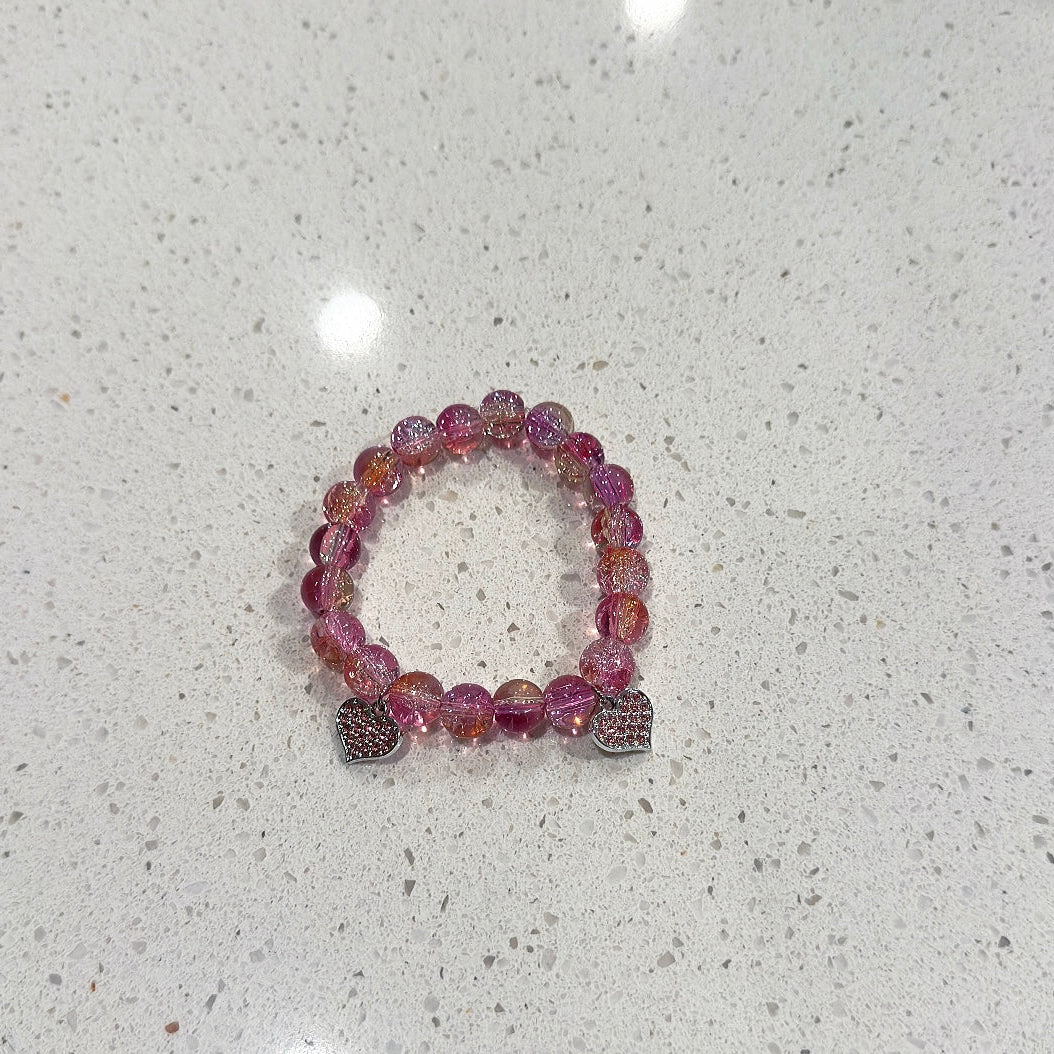 Crystal Hearts Beaded