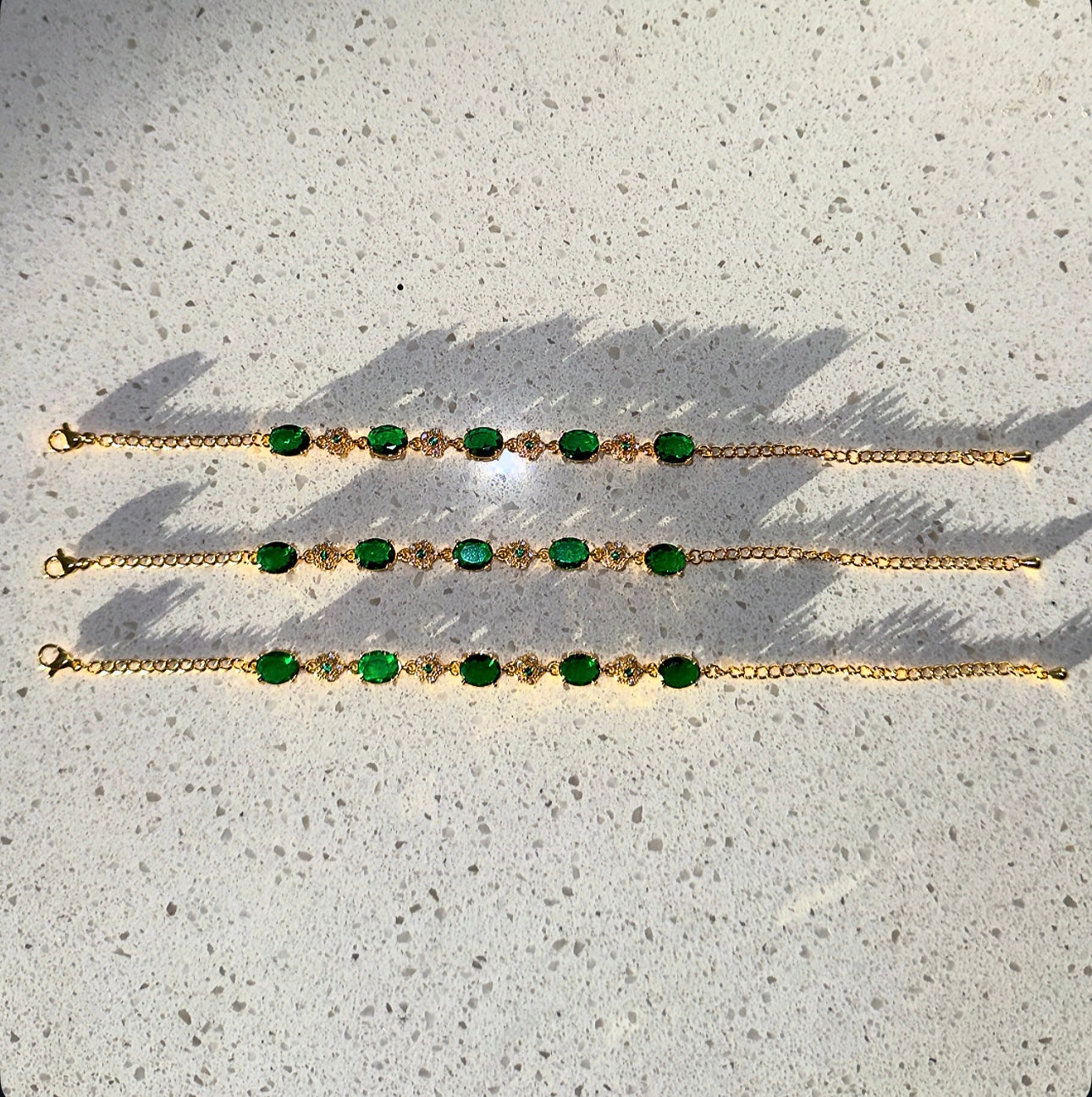 Gold and Green Bracelet