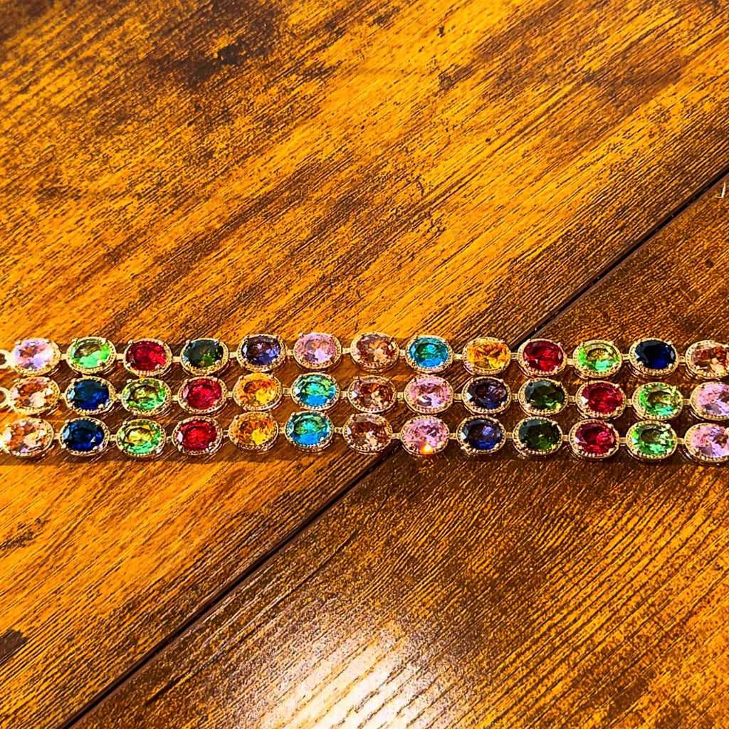 Gold Multi Colored Bracelet