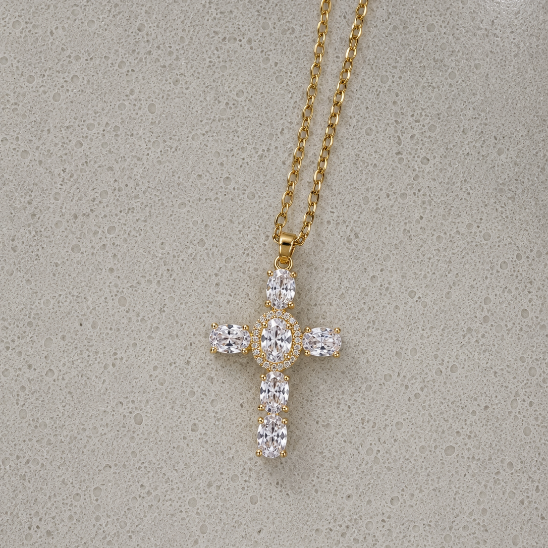 Gem Lumi Cross Necklace