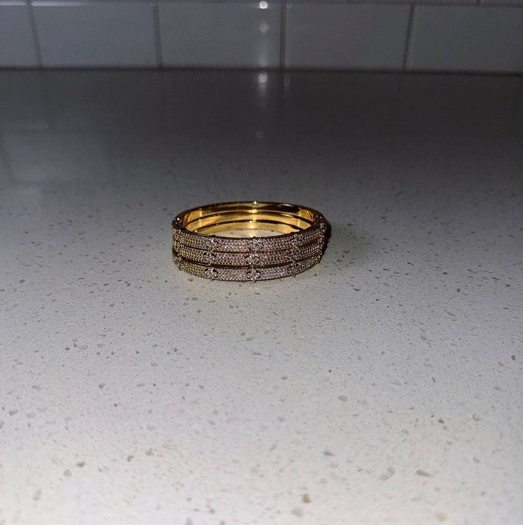 Gem Gold Bangle