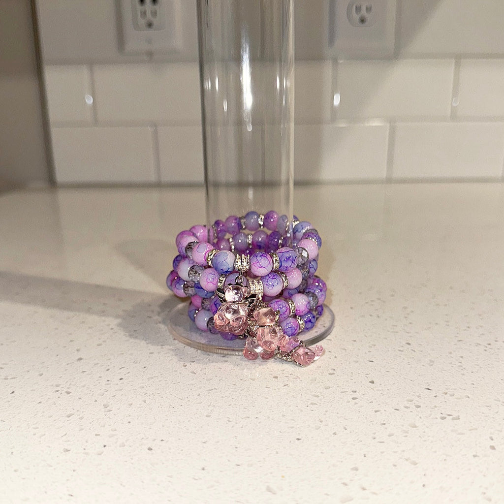 Purple Dream Teddy Beaded