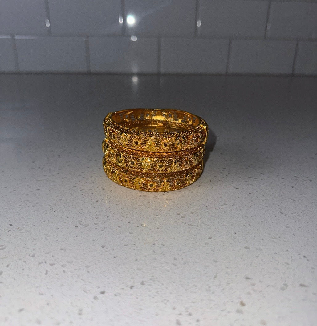 Gold Sun Dynasty Bangle