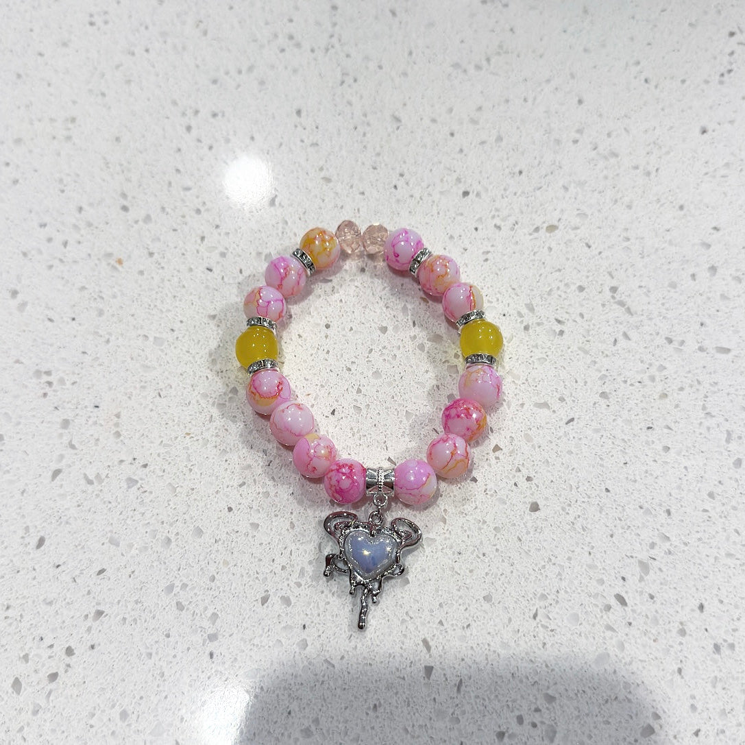 Blush Heart Beaded