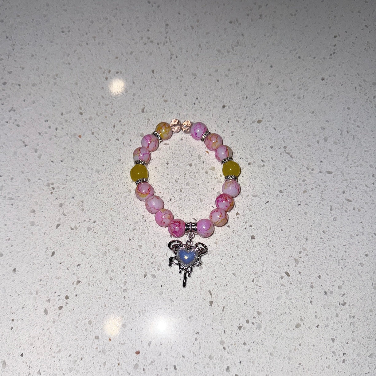 Blush Heart Beaded