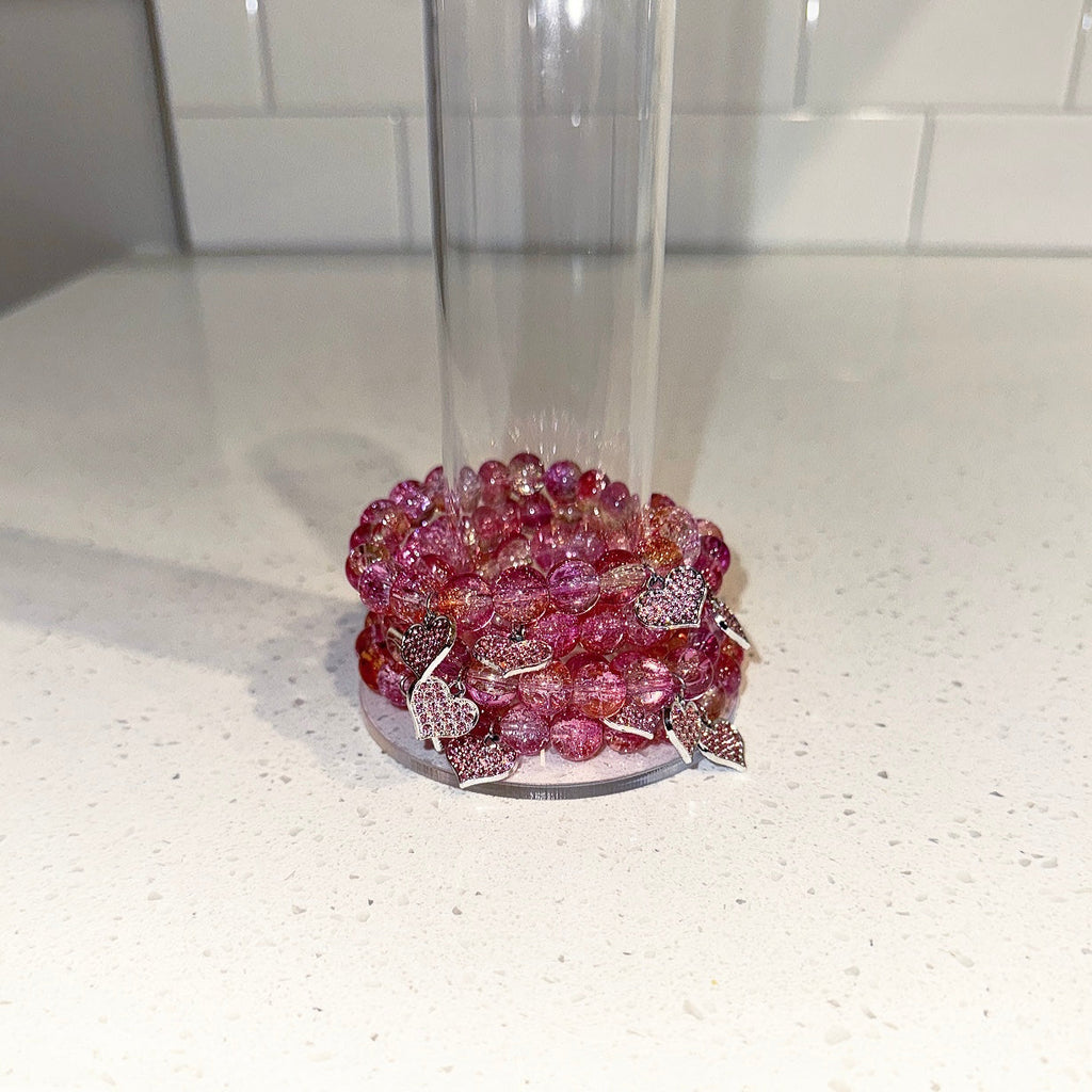 Crystal Hearts Beaded