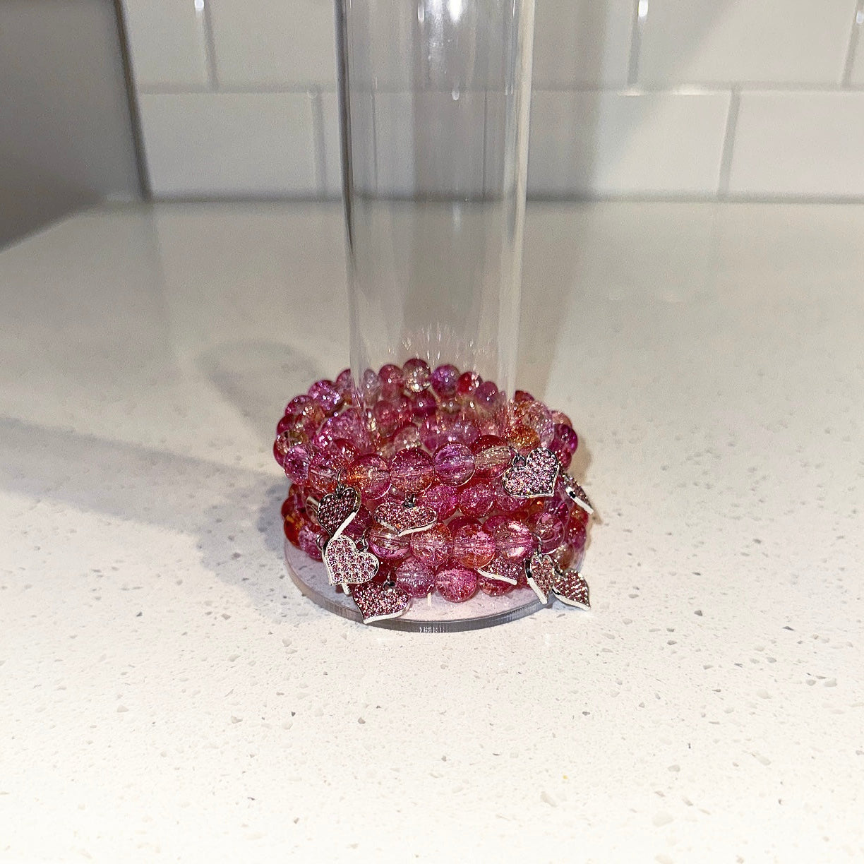 Crystal Hearts Beaded