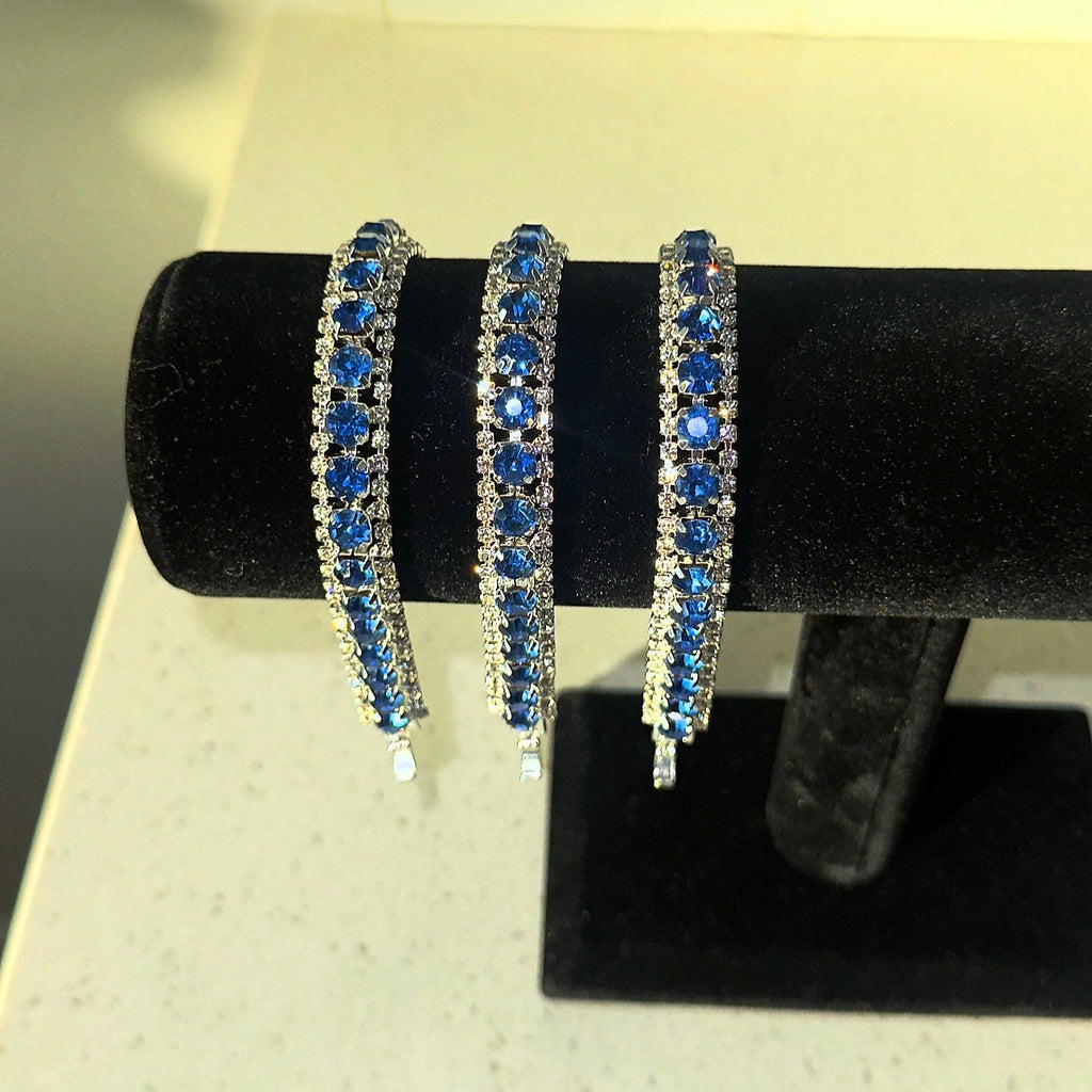Silver and Blue Bracelet
