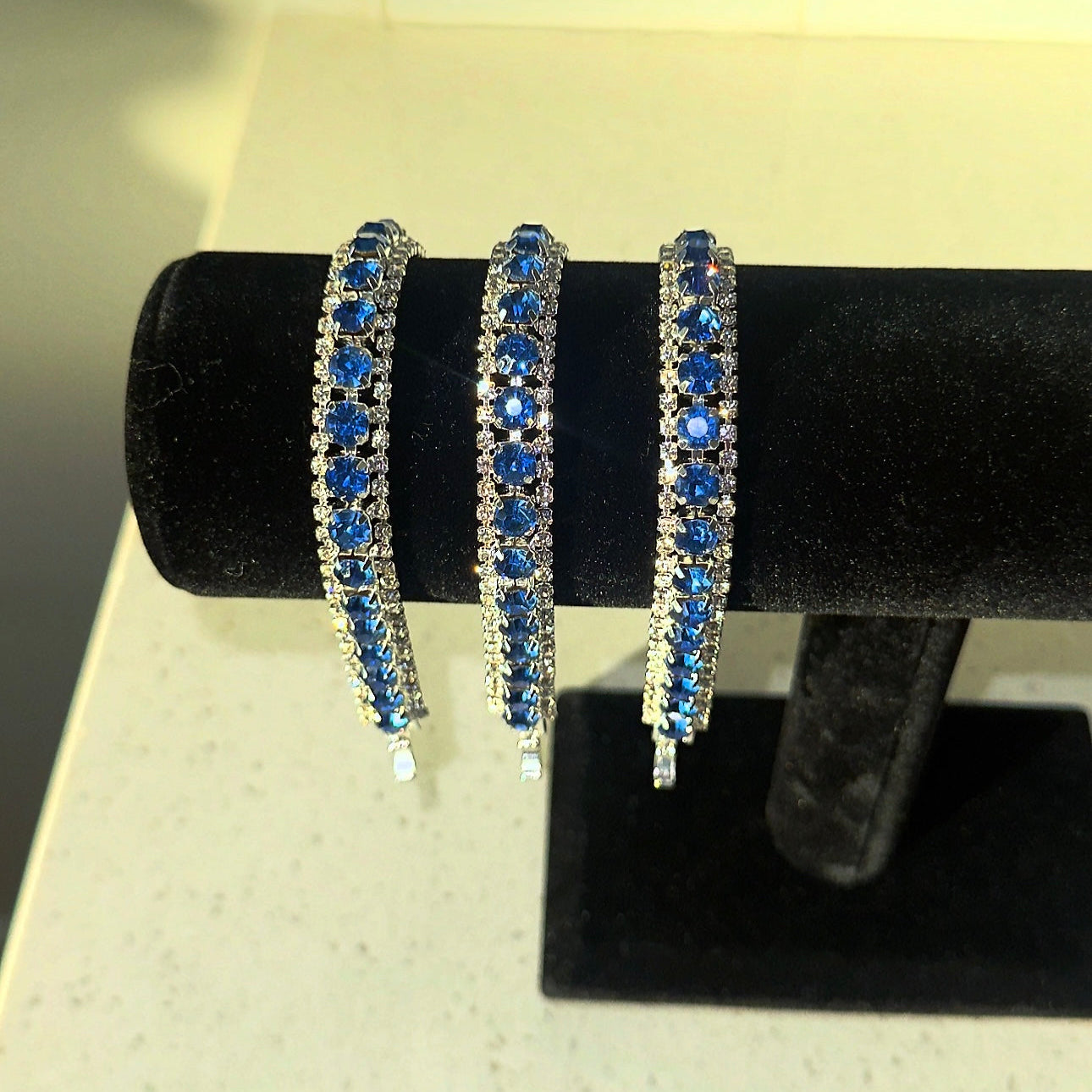Silver and Blue Bracelet