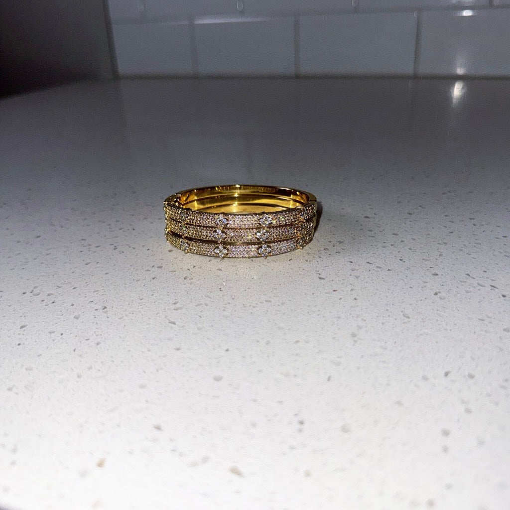 Gem Gold Bangle