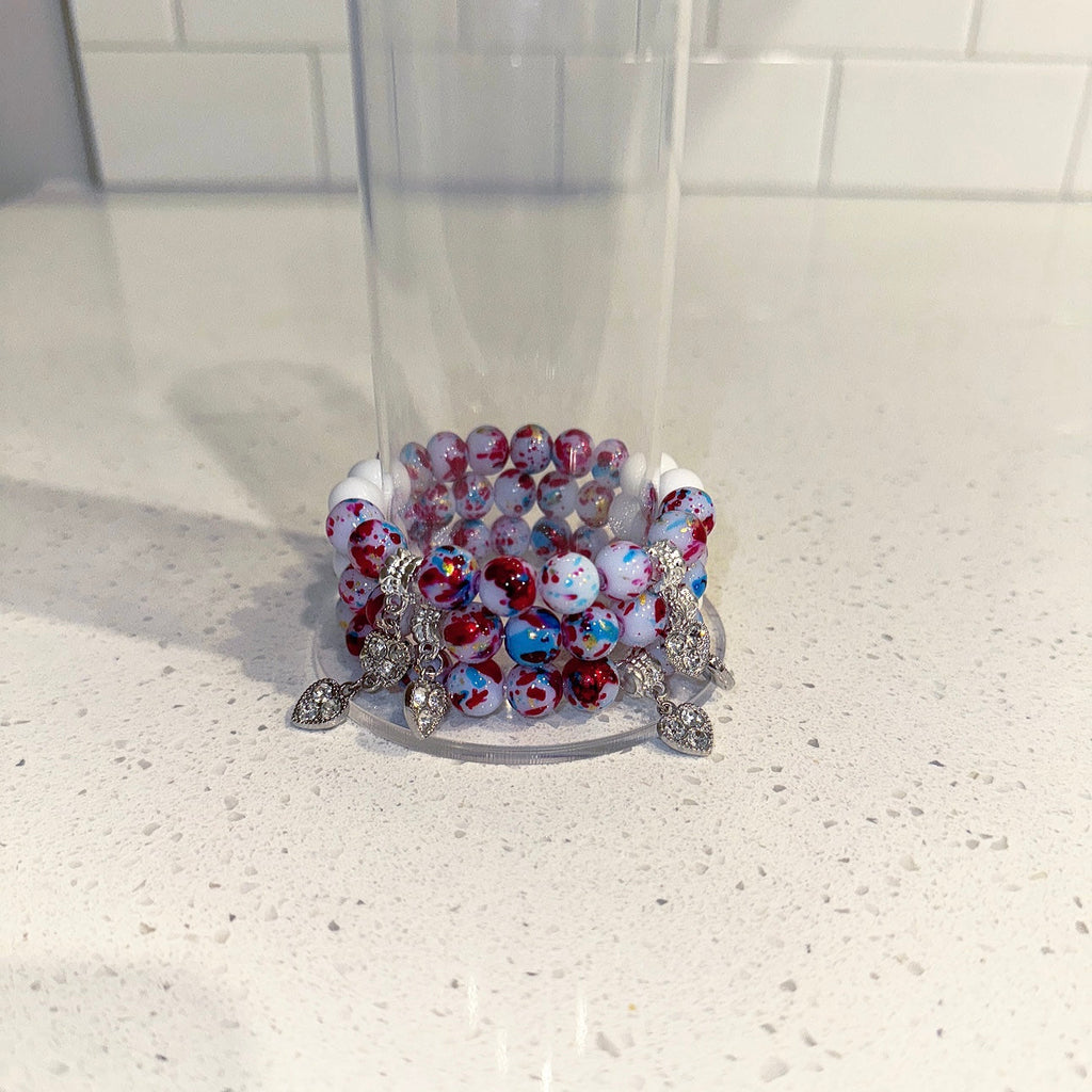 Confetti Hearts Beaded