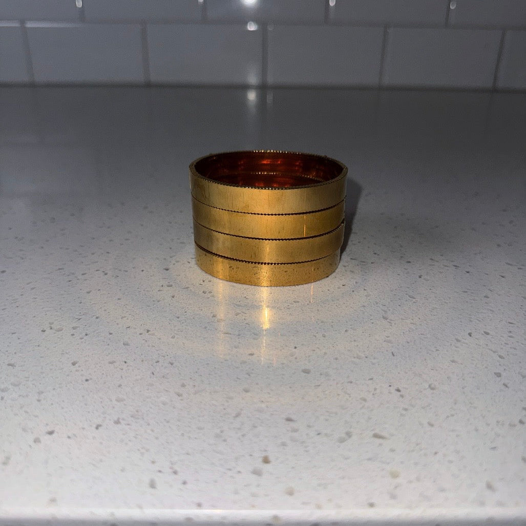 Gold Flower Bangle