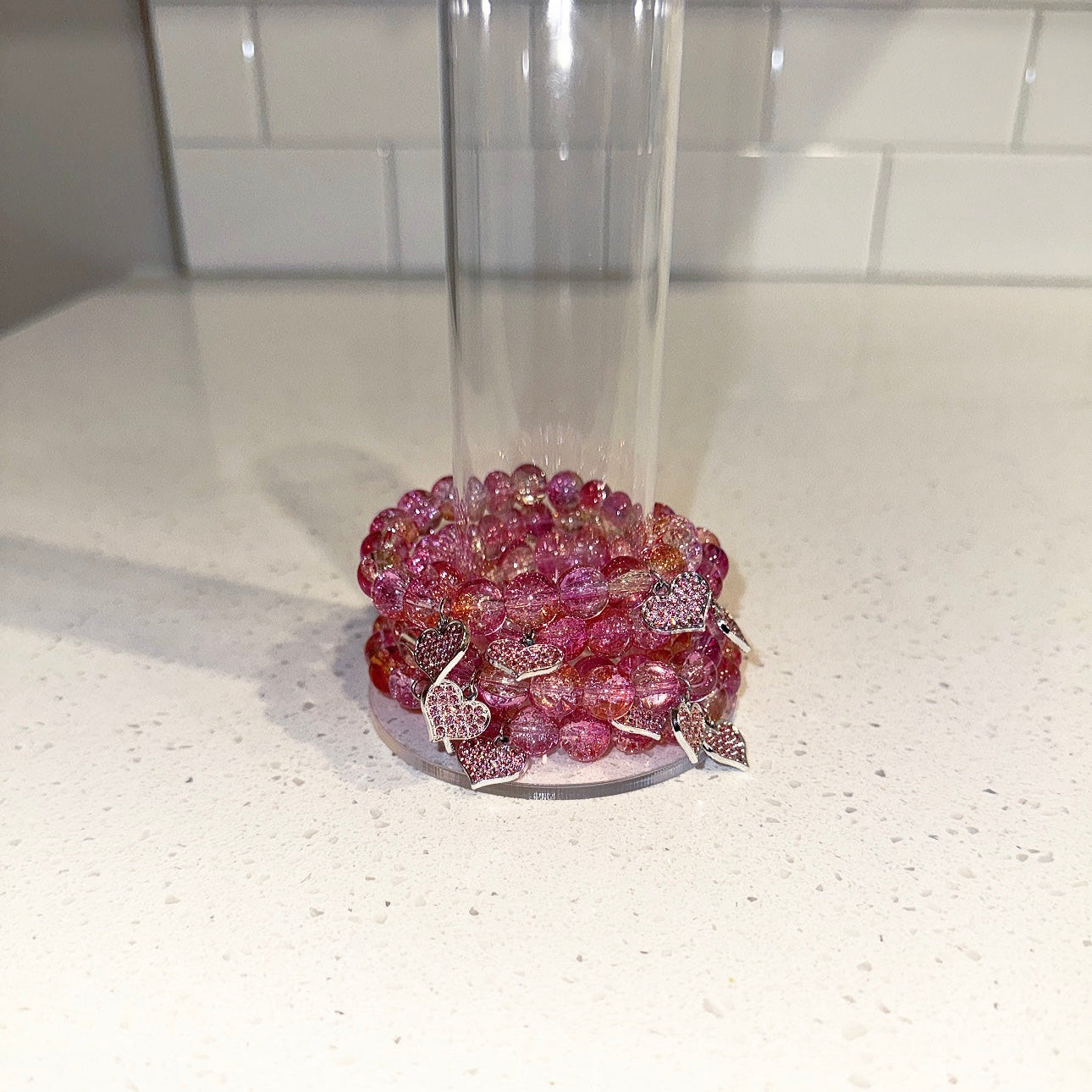 Crystal Hearts Beaded