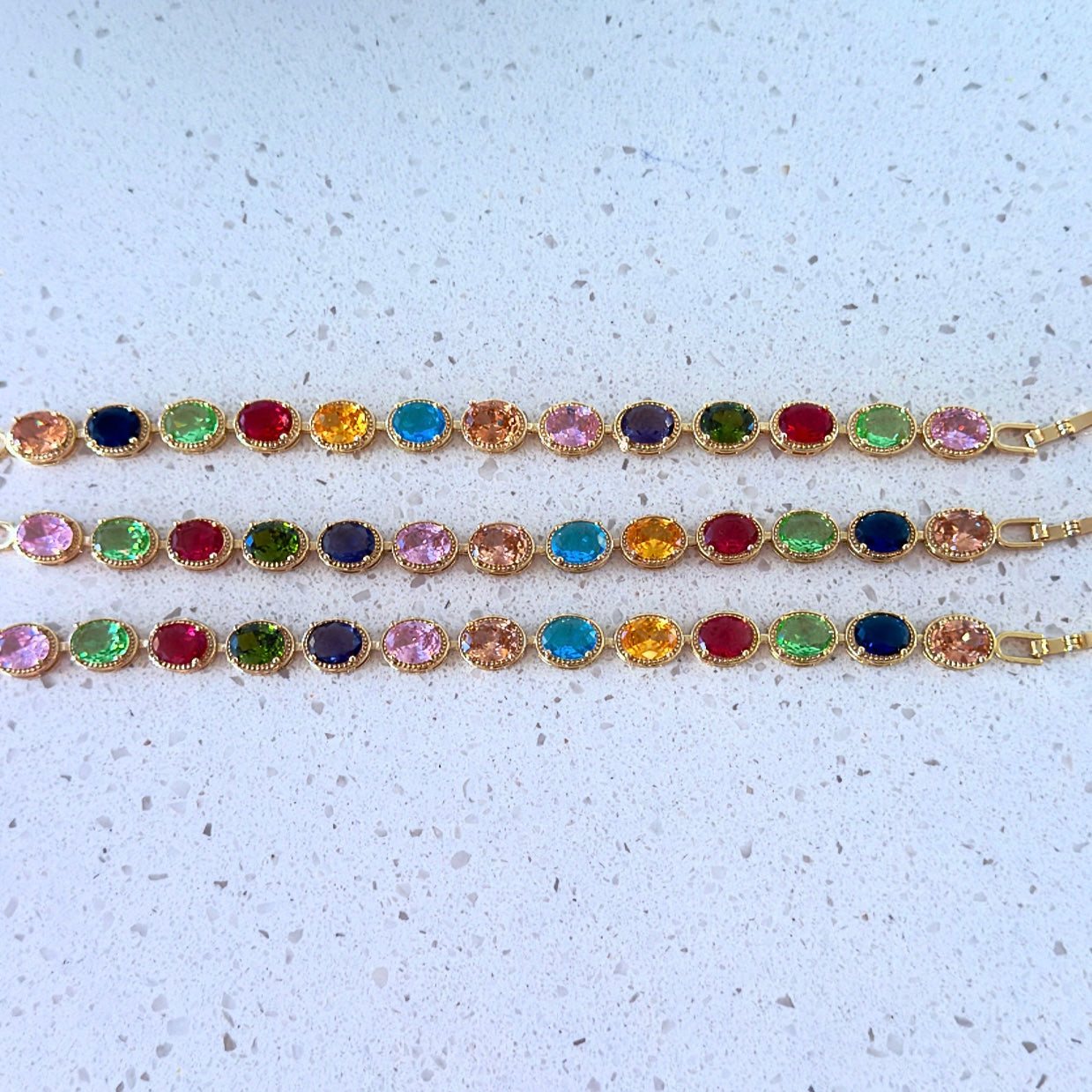 Gold Multi Colored Bracelet