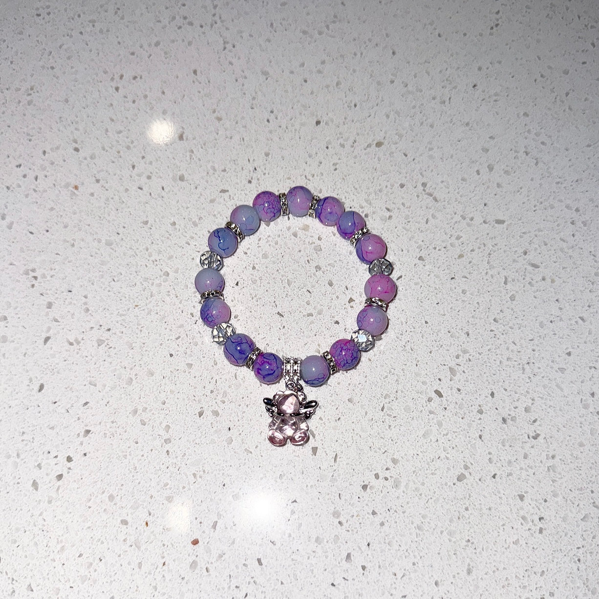 Purple Dream Teddy Beaded