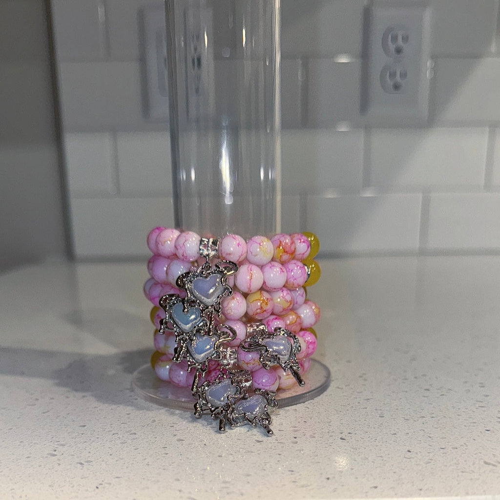 Blush Heart Beaded