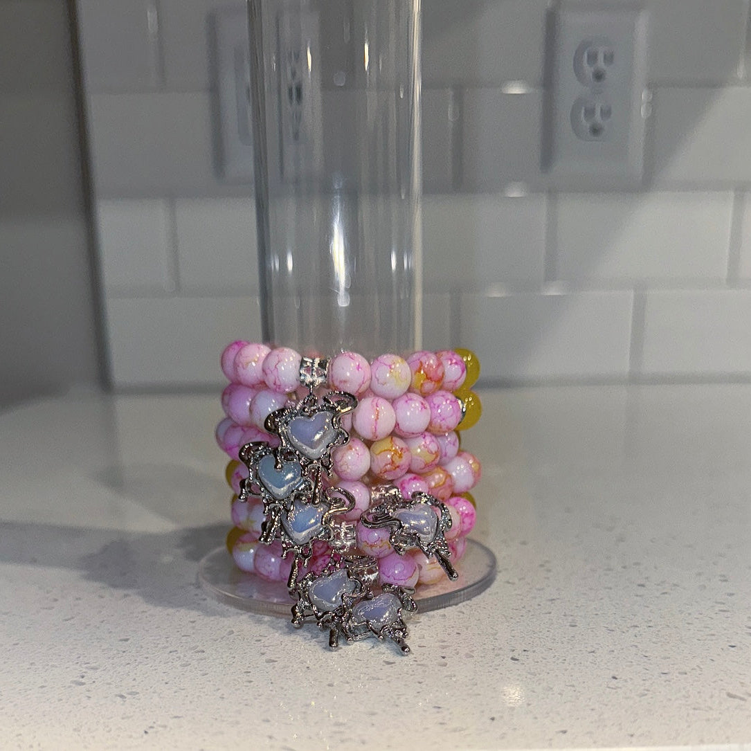 Blush Heart Beaded