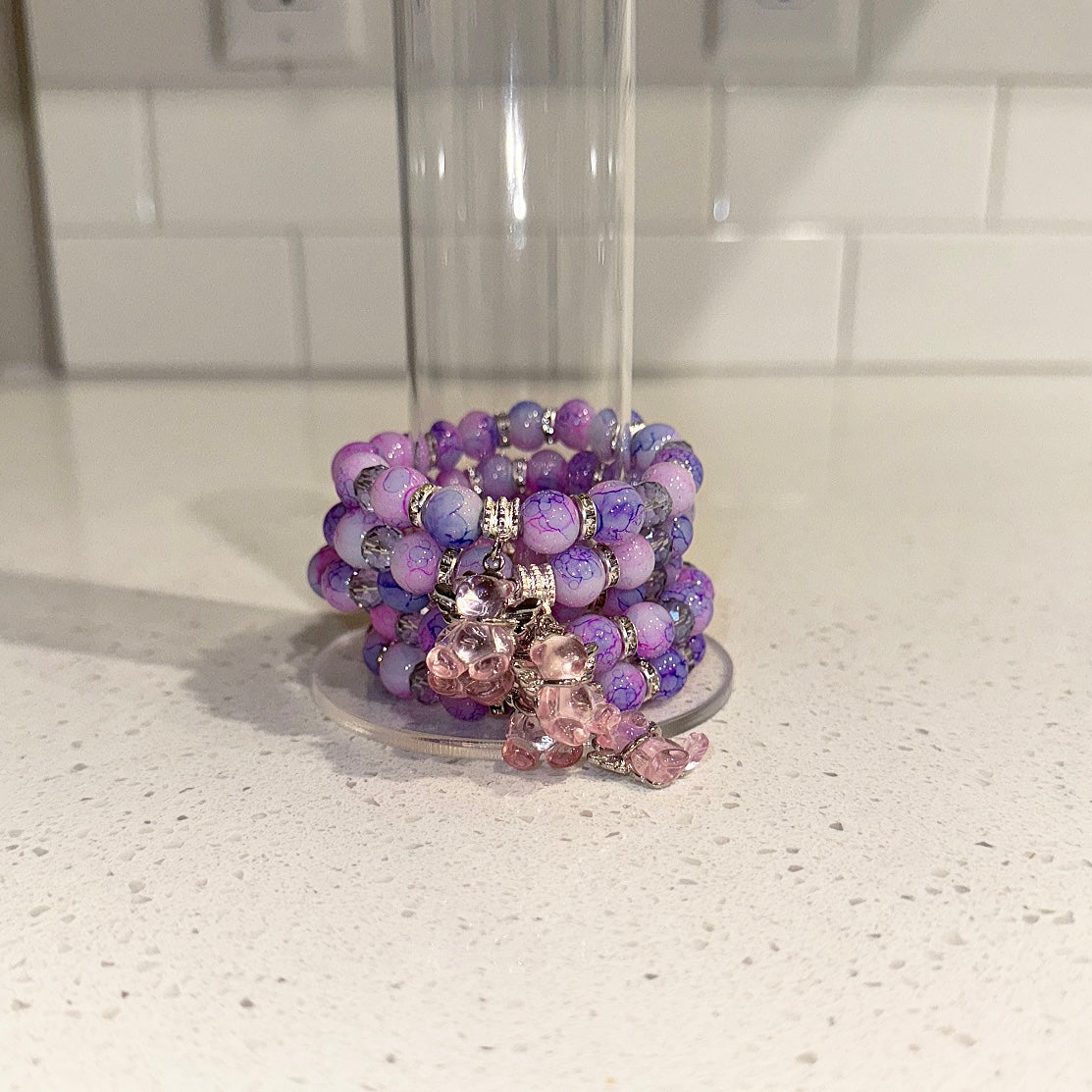 Purple Dream Teddy Beaded