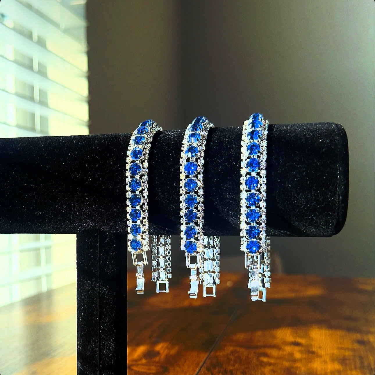 Silver and Blue Bracelet