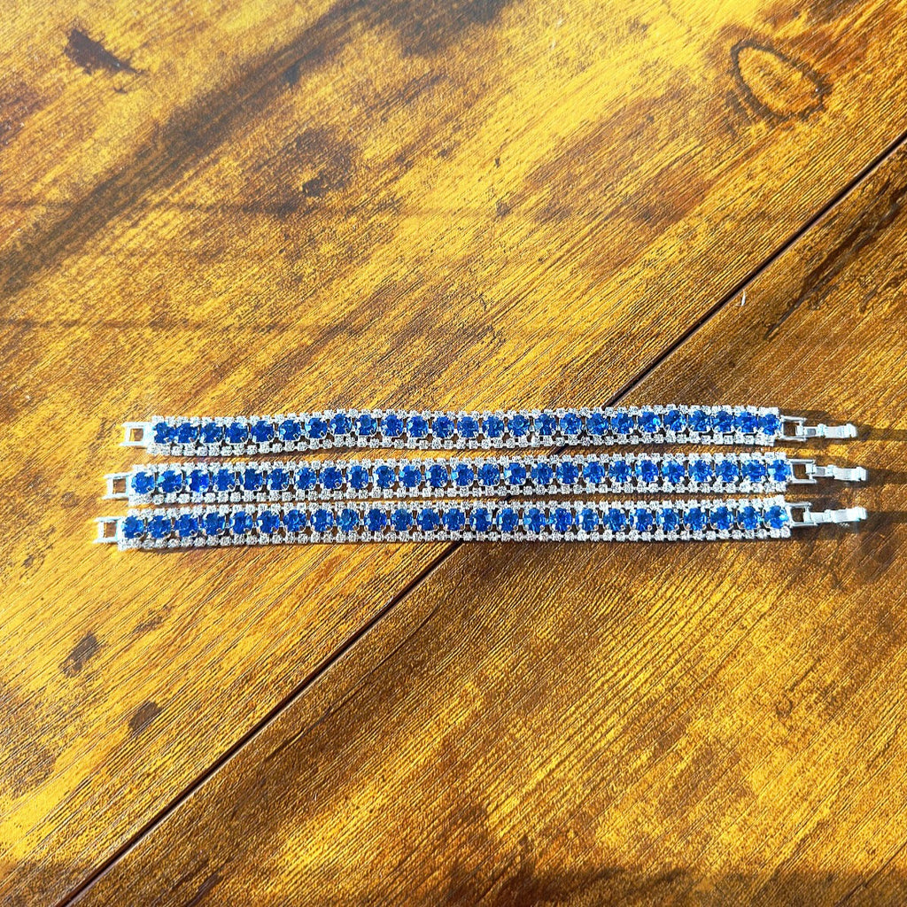 Silver and Blue Bracelet