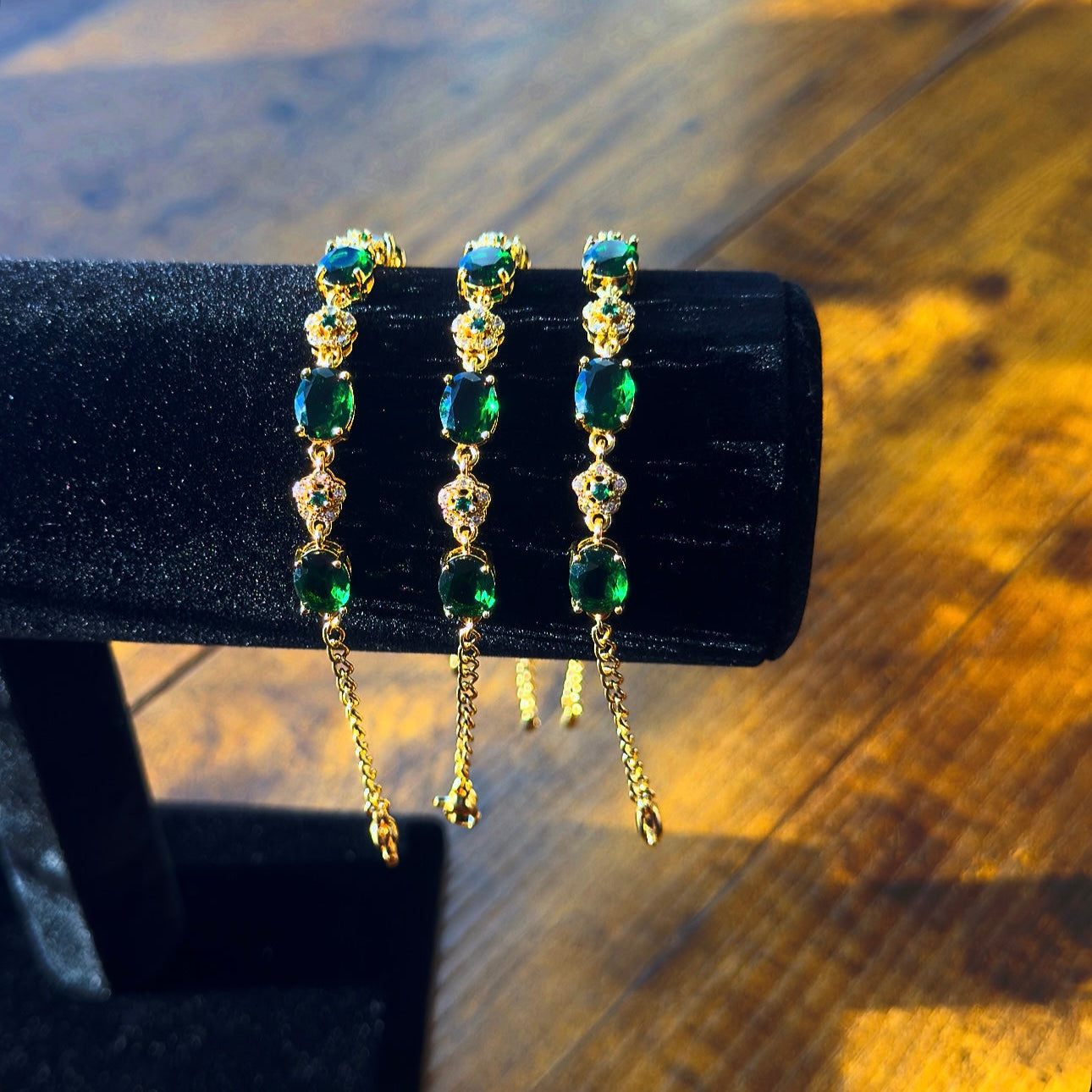 Gold and Green Bracelet