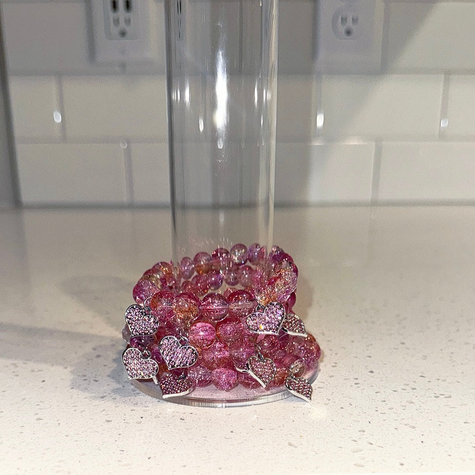 Crystal Hearts Beaded