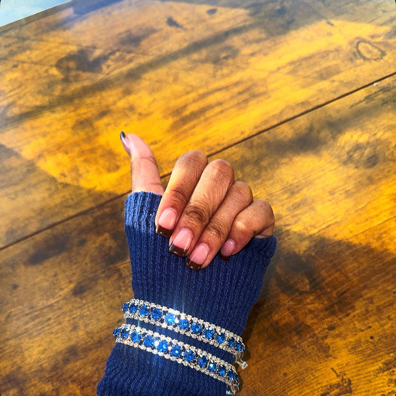 Silver and Blue Bracelet