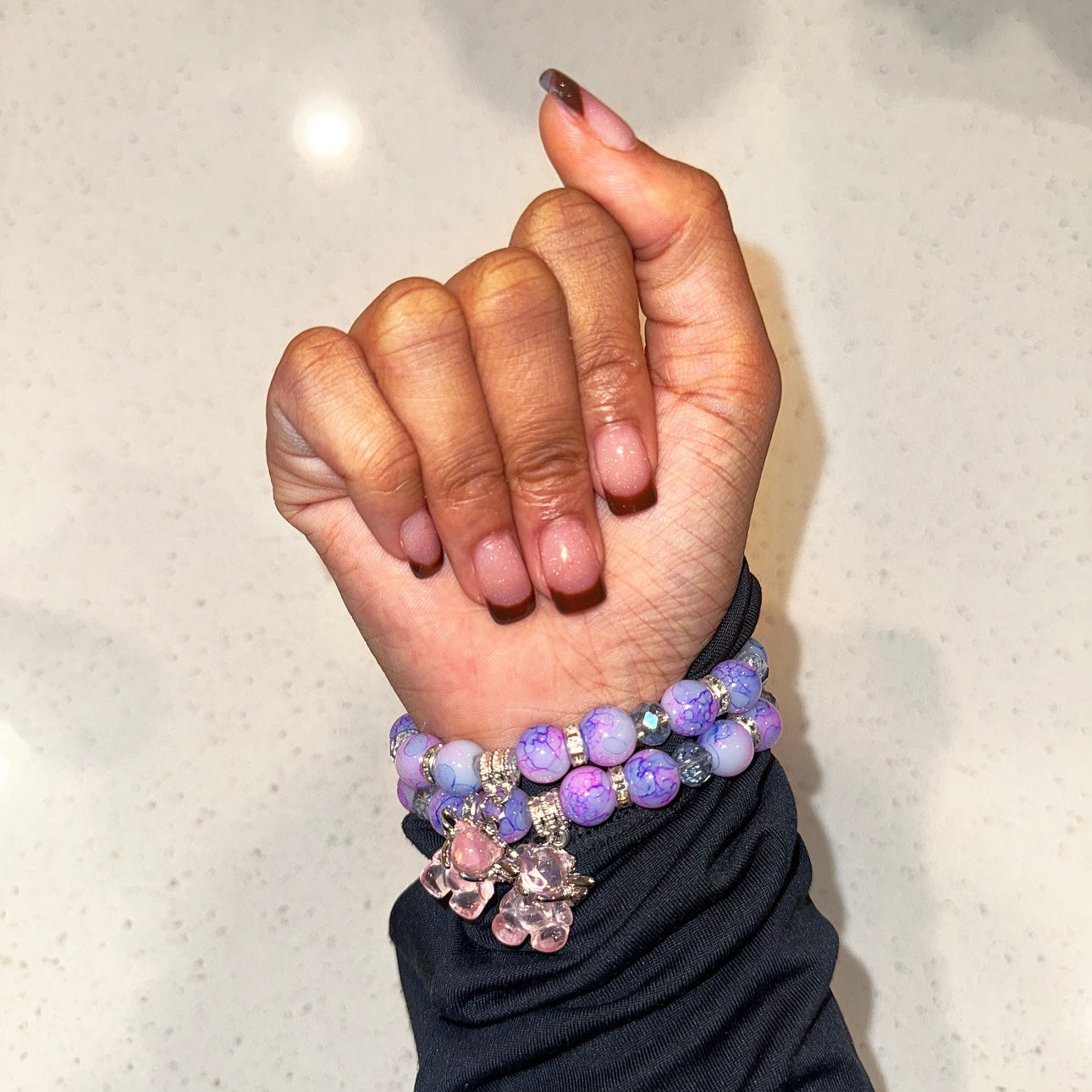 Purple Dream Teddy Beaded