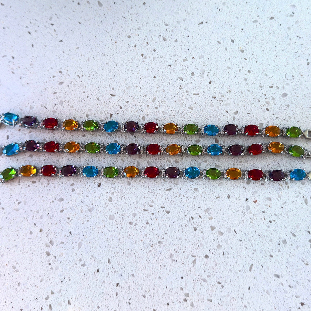 Silver Multicolored Bracelet