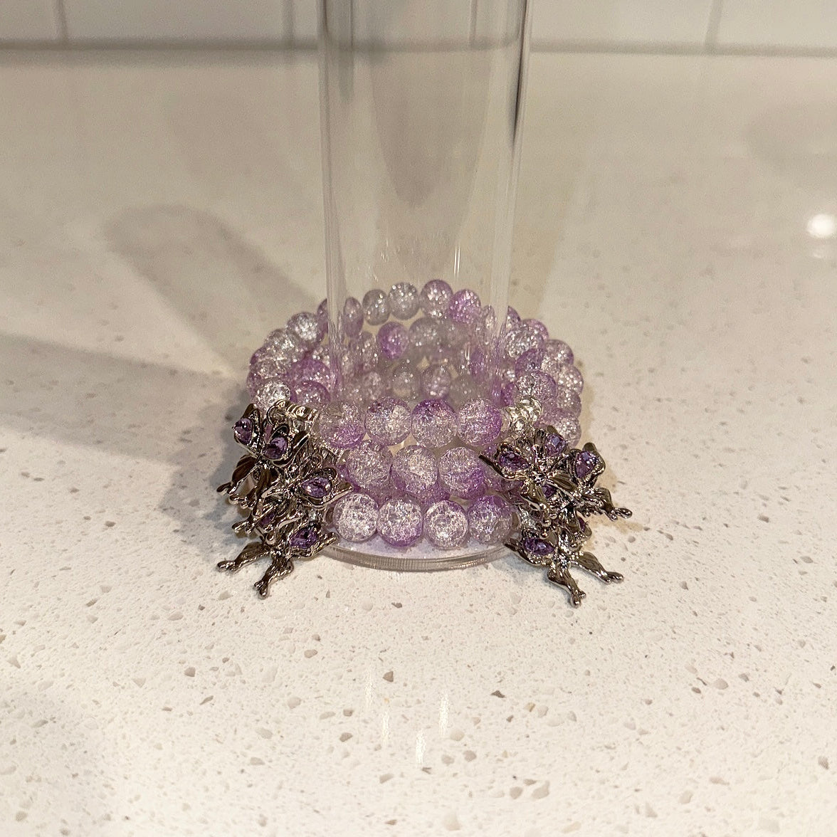 Purple Cackle Beaded