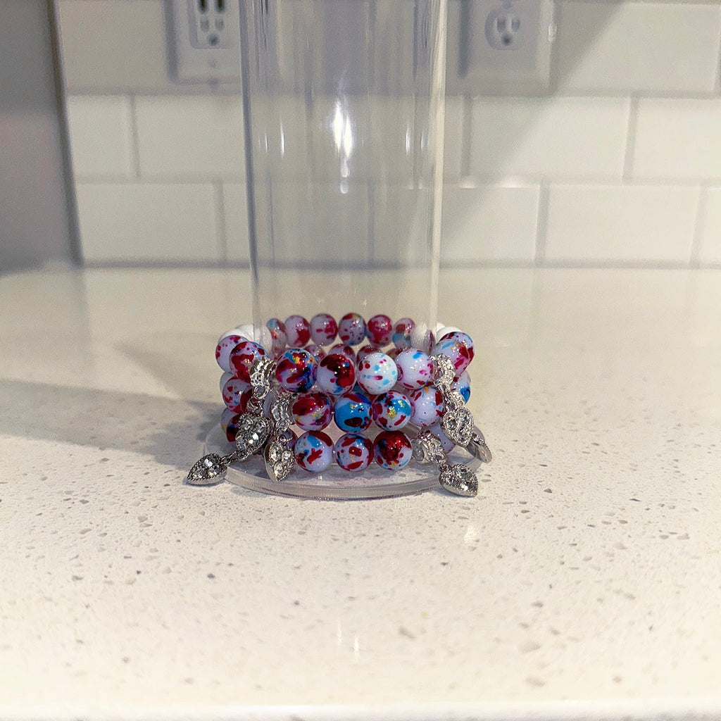 Confetti Hearts Beaded