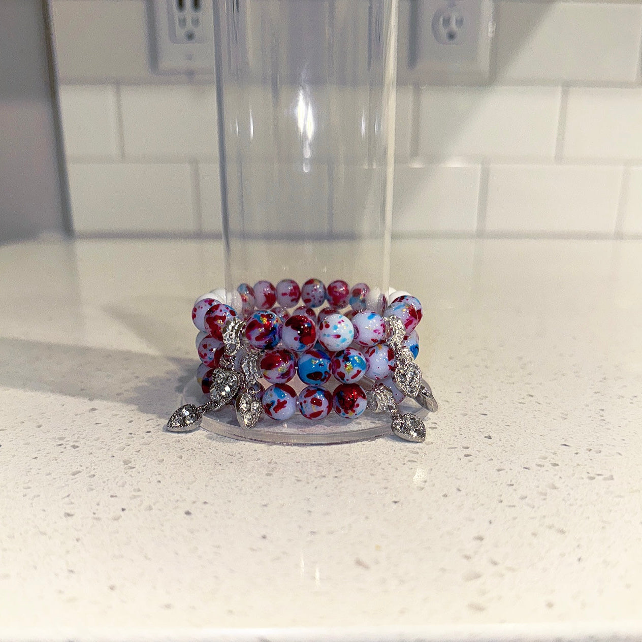 Confetti Hearts Beaded