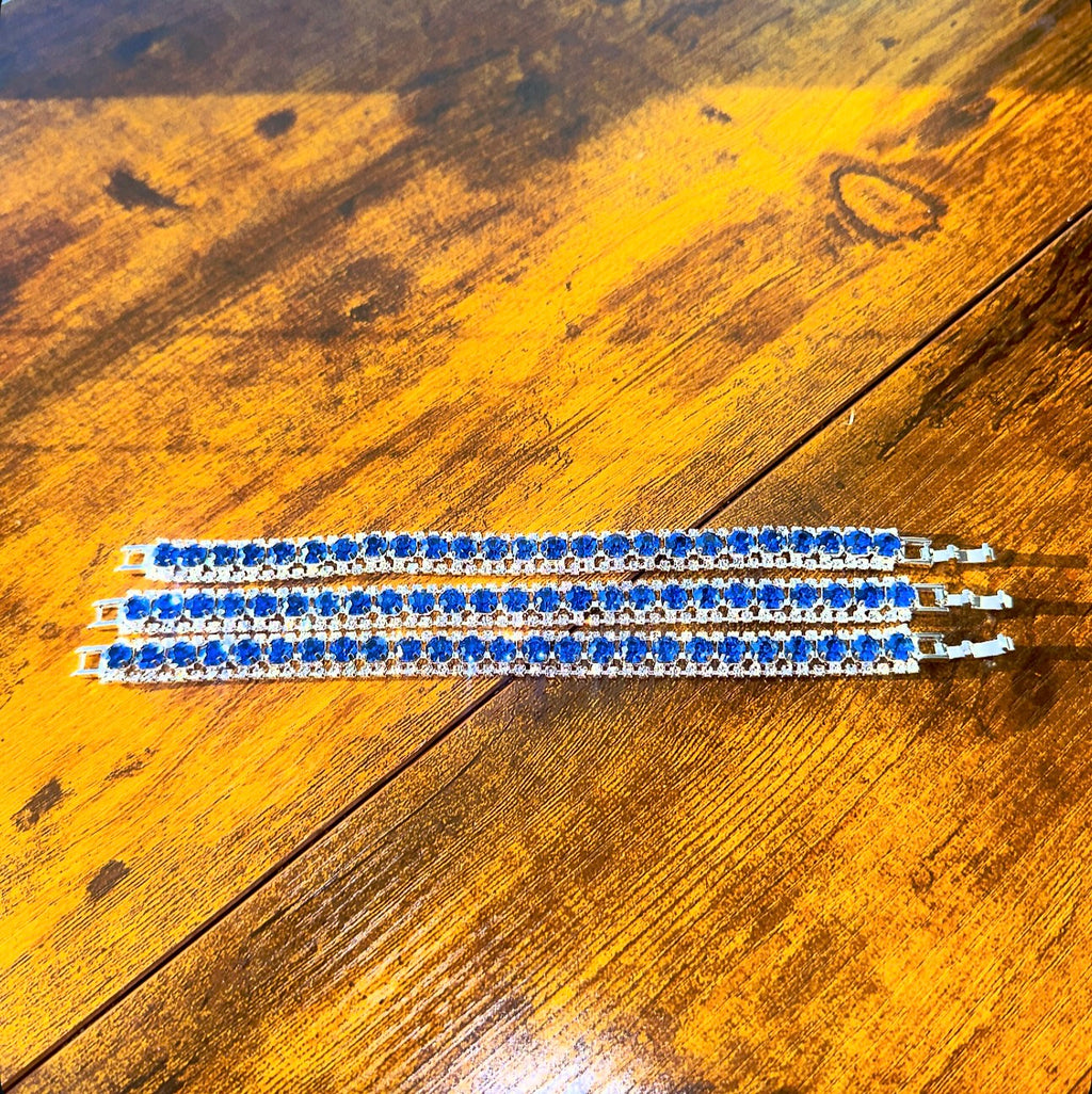 Silver and Blue Bracelet