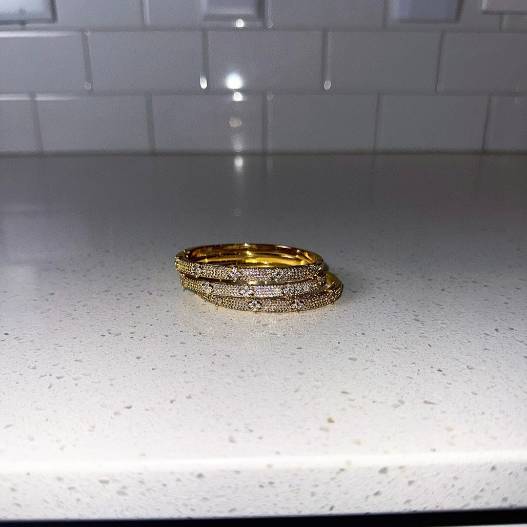 Gem Gold Bangle