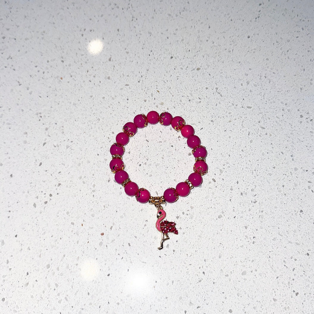 Pink Flamingo Beaded