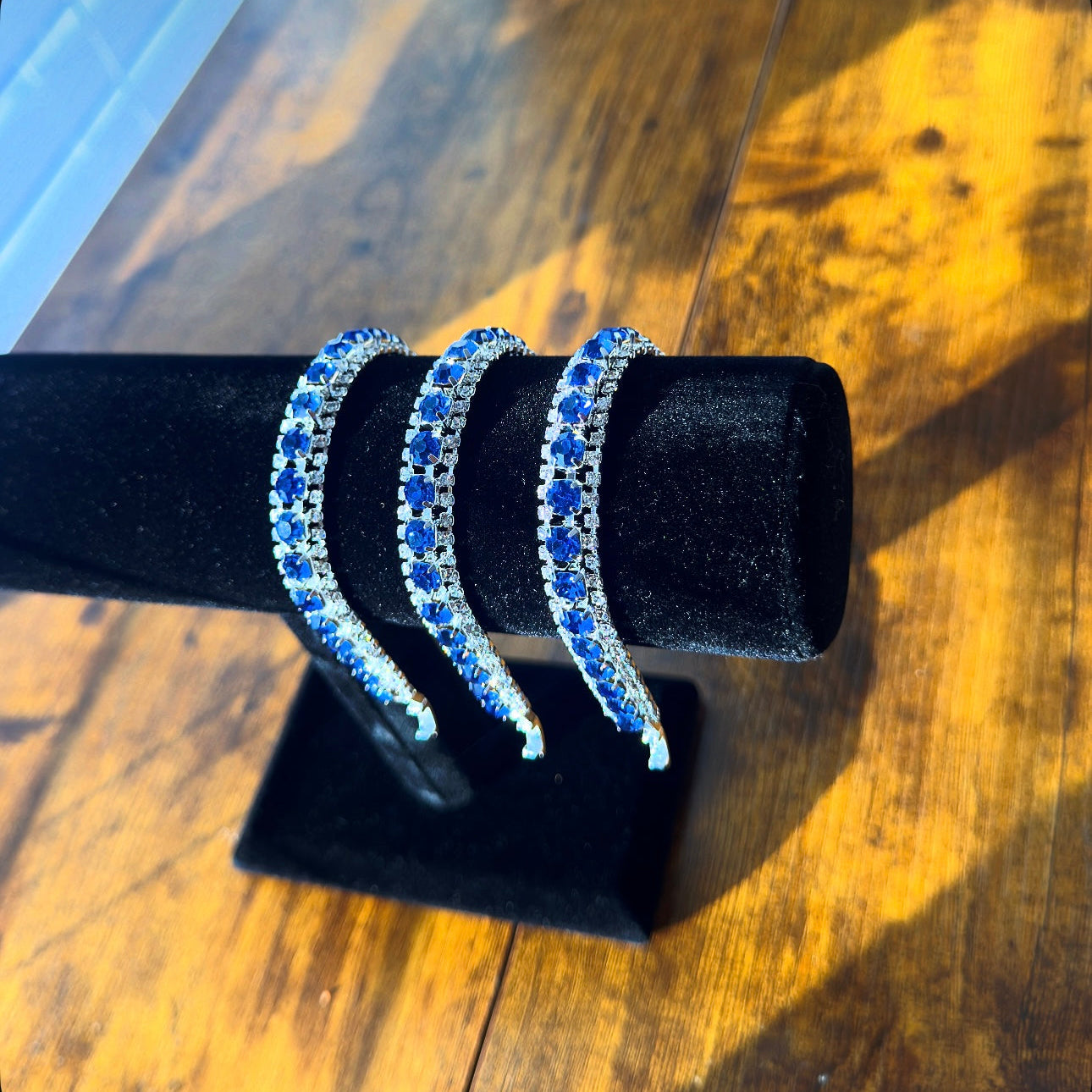 Silver and Blue Bracelet